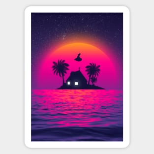 Kame House beach Sticker